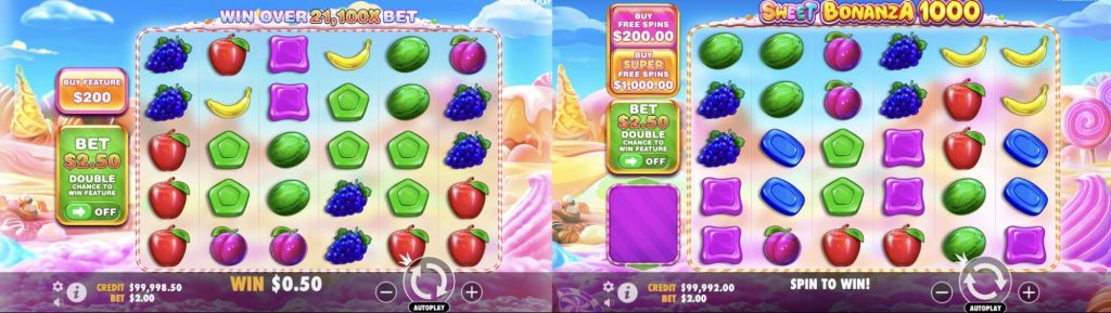Vergelijking Sweet Bonanza vs Sweet Bonanza 1000